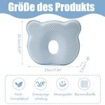 Portable Memory Foam Baby Travel Pillow - Cute Bear