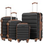 Coolife 4-Piece Lightweight Hardshell Spinner Luggage Set