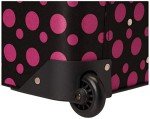 Rockland Softside 4-Piece Luggage Set, Black/Pink Dot