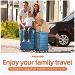 Expandable 4-Piece Navy Luggage Set with TSA Lock