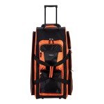 Bright Orange 30" Multi-Pocket Rolling Duffel Bag
