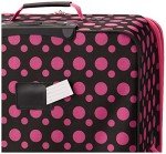 Rockland Softside 4-Piece Luggage Set, Black/Pink Dot