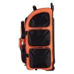 Bright Orange 30" Multi-Pocket Rolling Duffel Bag