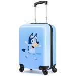 Bluey Kids Rolling Carry-On Travel Suitcase