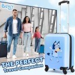 Bluey Kids Rolling Carry-On Travel Suitcase