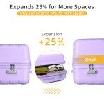 Lavender 3-Piece Luggage Set with Duffel Bag