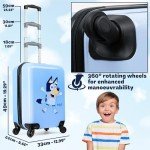 Bluey Kids Rolling Carry-On Travel Suitcase