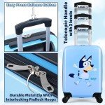 Bluey Kids Rolling Carry-On Travel Suitcase