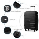 20-Inch Black Hard Shell Carry-On Suitcase Set