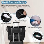 20-Inch Black Hard Shell Carry-On Suitcase Set