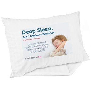 Toddler Travel Pillow with Pillowcase - White Stripe