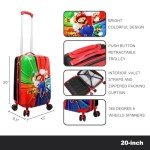 Super Mario Bros 20” Rolling Carry-On Luggage
