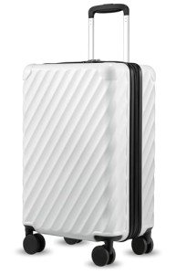 LUGGEX 20" White Expandable Spinner Luggage