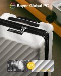 LUGGEX 20" White Expandable Spinner Luggage