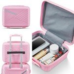 Lightweight 4-Piece Expandable Luggage Set (Pink)