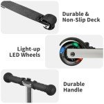 ALVOD 2-in-1 Kids' Scooter Suitcase with Lights