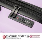 Purple Expandable 3-Piece Spinner Luggage Set