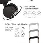 Purple Expandable 3-Piece Spinner Luggage Set