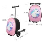 ALVOD 2-in-1 Kids' Scooter Suitcase with Lights