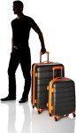 Rockland Melbourne Charcoal Expandable Spinner Luggage Set