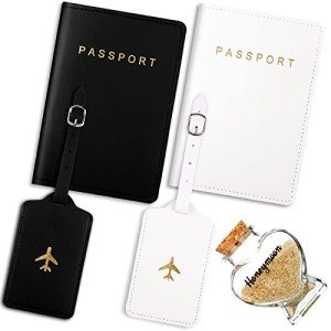 Mr & Mrs Passport Holders and Luggage Tags Set
