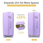 Lavender 5-Piece Expandable Luggage Set with Duffel