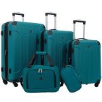 Travelers Club Teal 5-Piece Hardside Spinner Set