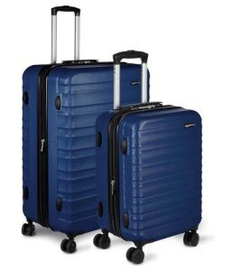 Navy Blue Expandable Hardshell Luggage Set, 2-Piece