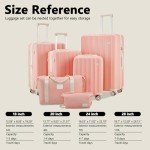 6-Piece Expandable Hardside Luggage Set - Pink Beige