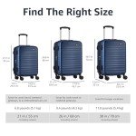 Navy Blue Expandable Hardshell Luggage Set, 2-Piece