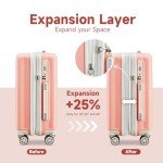 6-Piece Expandable Hardside Luggage Set - Pink Beige