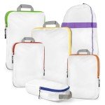 Rainbow Compression Packing Cubes - 6 Piece Set
