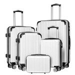 Coolife 5-Piece Expandable Spinner Luggage Set