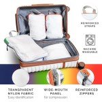 Rainbow Compression Packing Cubes - 6 Piece Set