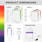 Rainbow Compression Packing Cubes - 6 Piece Set
