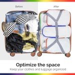 Rainbow Compression Packing Cubes - 6 Piece Set