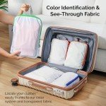 Rainbow Compression Packing Cubes - 6 Piece Set