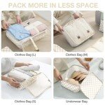 8-Piece Packing Cubes Set for Travel Organizing