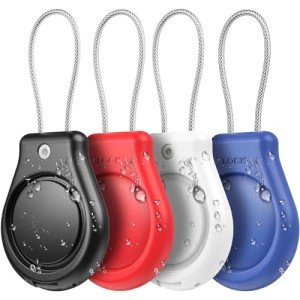 4-Pack Waterproof AirTag Keychain Holders - Multi-Color