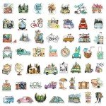 50 Pcs Outdoor Travel Stickers for Kids & Adults