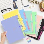 8-Pocket Accordion File Organizer - Purple