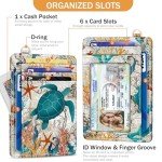 Sea Turtle RFID Slim Wallet for Women