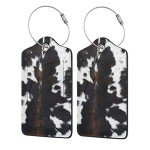 Cow Print Luggage Tags - Set of 2
