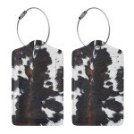 Cow Print Luggage Tags - Set of 2