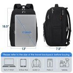 NUBILY 17-Inch Waterproof Laptop Backpack for Travel