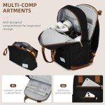 3-Piece Expandable Black Luggage Set with Backpack