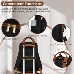 3-Piece Expandable Black Luggage Set with Backpack