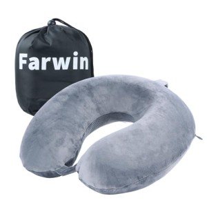 Farwin Memory Foam Travel Pillow - U-Shaped Support