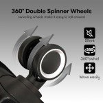 GinzaTravel 4-Piece Hardside Luggage Set, Black