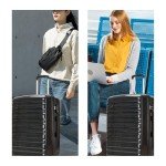 GinzaTravel 4-Piece Hardside Luggage Set, Black
